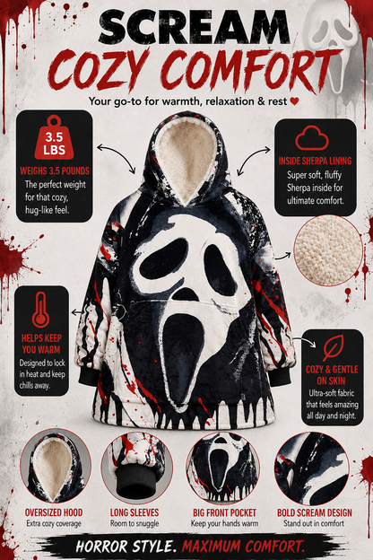 Ghost Face Blanket Hoodie