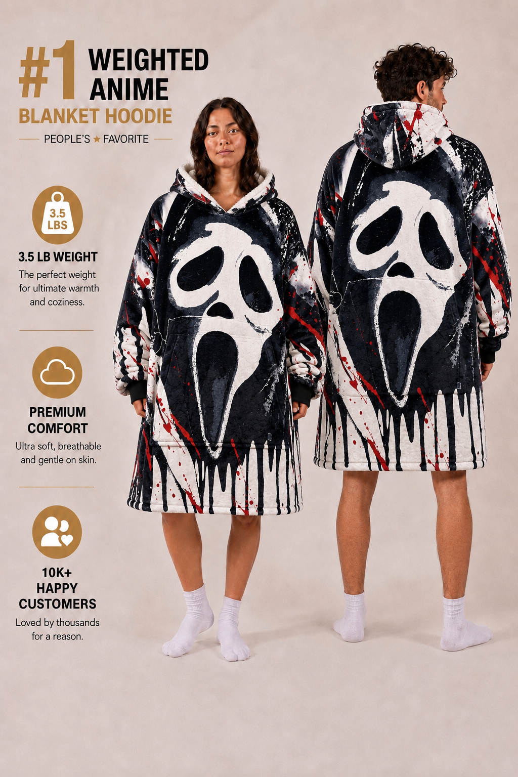 Ghost Face Blanket Hoodie