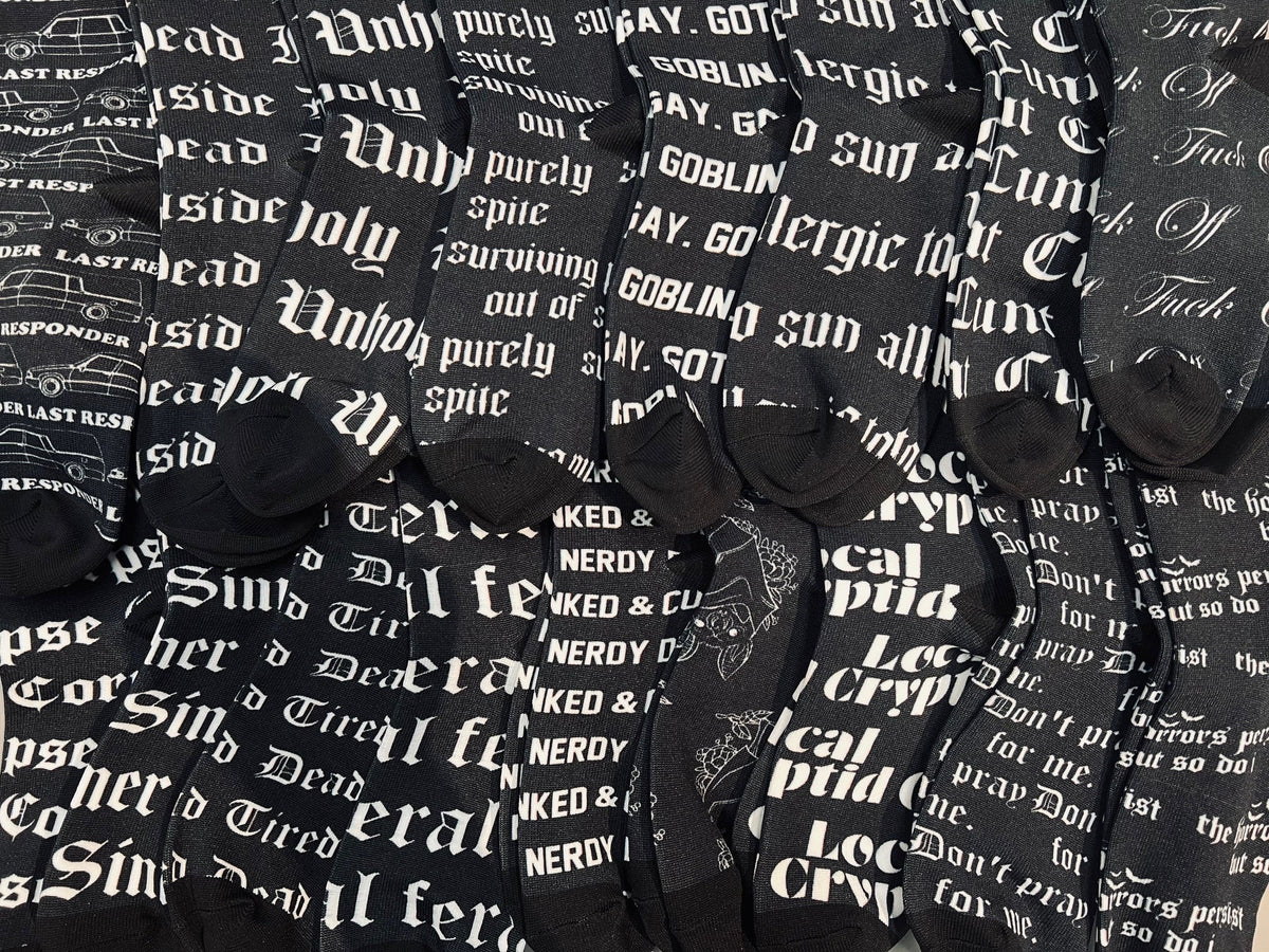Novelty Socks - Unholy - Ready To Ship