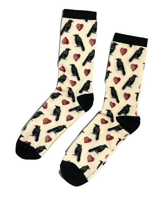 Novelty Socks - Raven Love