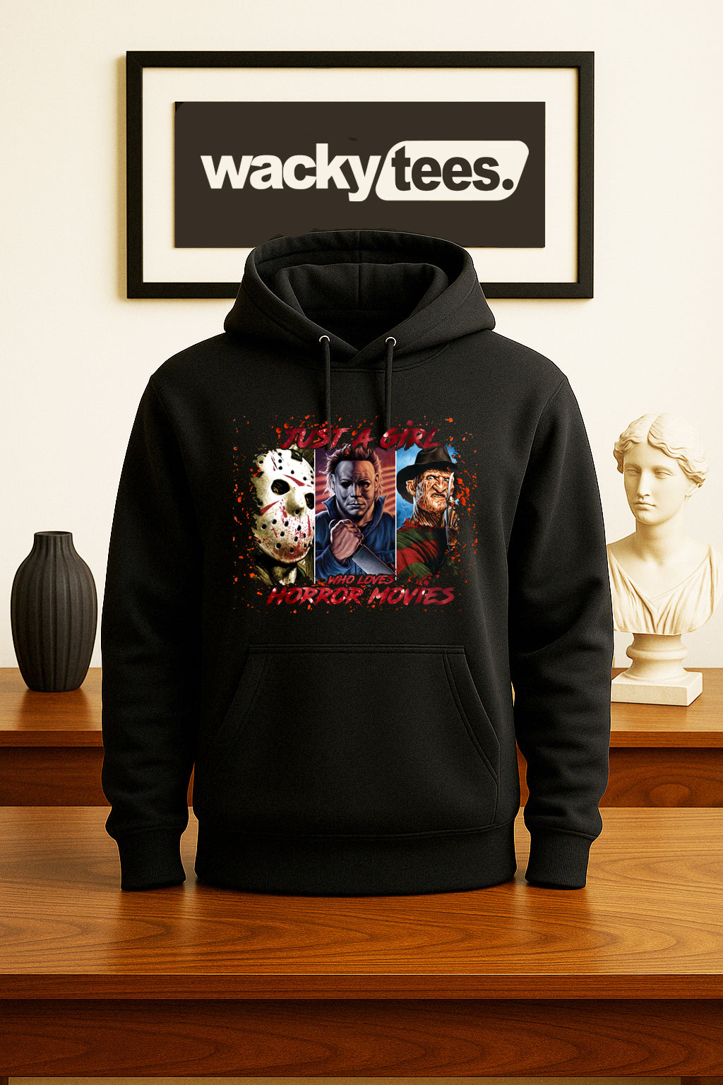 Just a Girl Who Loves Horror Movies Graphic Tee