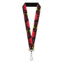 Lanyard - 1.0" - THE LOST BOYS Teeth Fangs Close-Up Title Logo Black/Reds/Yellows