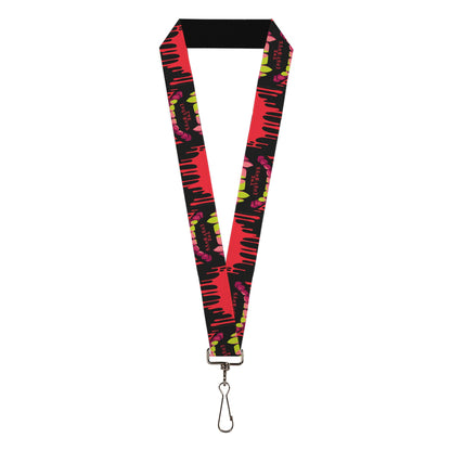 Lanyard - 1.0" - THE LOST BOYS Teeth Fangs Close-Up Title Logo Black/Reds/Yellows