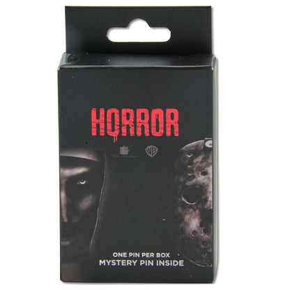 Warner Horror Movie Title Logos Mystery Enamel Pin Blind Box Series, IT Chapter Two, Friday the 13th, The Lost Boys, The Nun, The Exorcist, or Annabelle