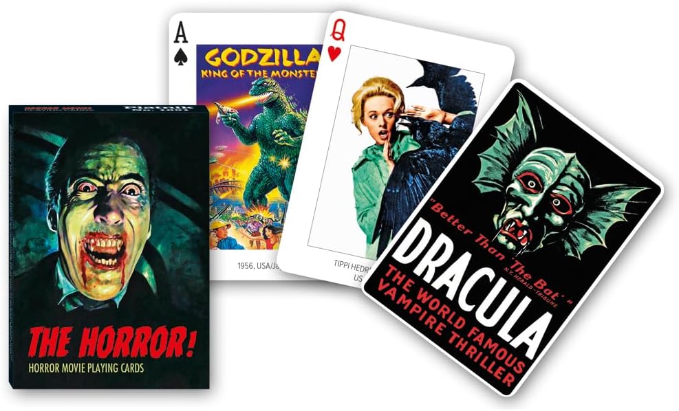 Piatnik The Horror! Horror Movie Playing Cards – Classic Monsters on Every Card