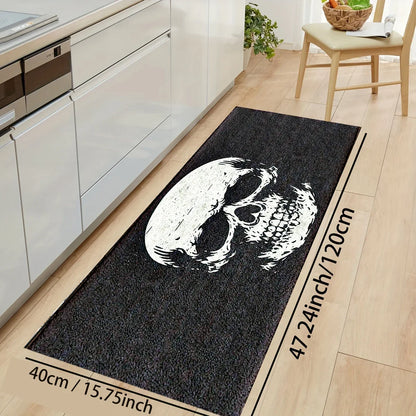 Halloween Skull Door Mat – Non-Slip Indoor & Outdoor Rug
