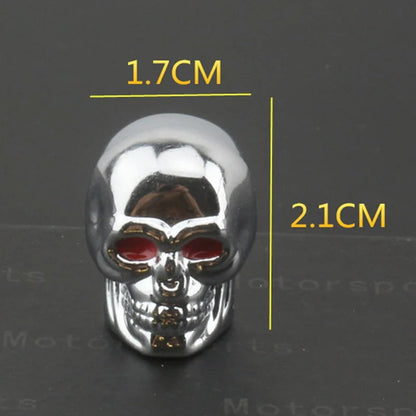 Skull Tire Valve Caps (4-Piece Set)