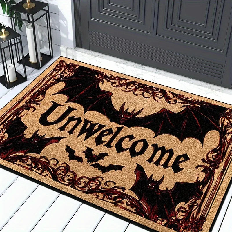 Halloween Bat Door Mat – Non-Slip Outdoor & Indoor Rug