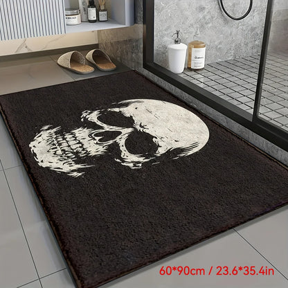 Halloween Skull Door Mat – Non-Slip Indoor & Outdoor Rug