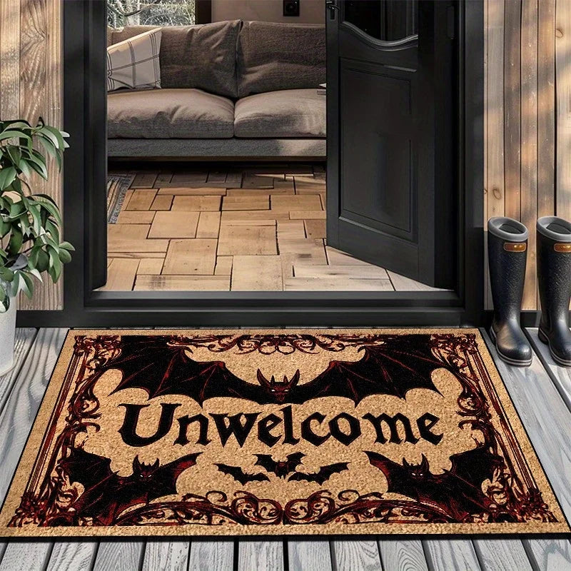 Halloween Bat Door Mat – Non-Slip Outdoor & Indoor Rug