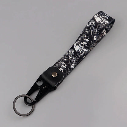 Skeleton Car Keychain | Scary Key Ring Jewelry for Men Women Motorcycle Lanyard Halloween Gift