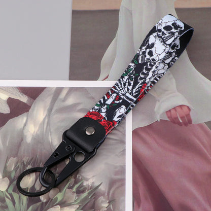 Skeleton Car Keychain | Scary Key Ring Jewelry for Men Women Motorcycle Lanyard Halloween Gift