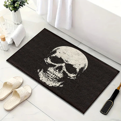 Halloween Skull Door Mat – Non-Slip Indoor & Outdoor Rug