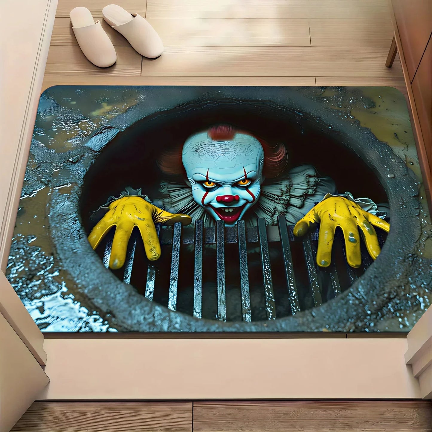 Pennywise Horror Door Mat – Non-Slip Absorbent Indoor & Outdoor Rug
