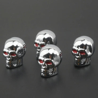 Skull Tire Valve Caps (4-Piece Set)