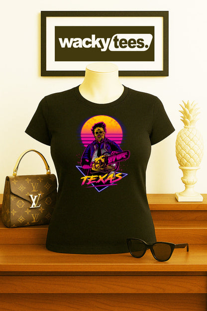 Texas Chainsaw Massacre Leatherface 80s Style Graphic Tee