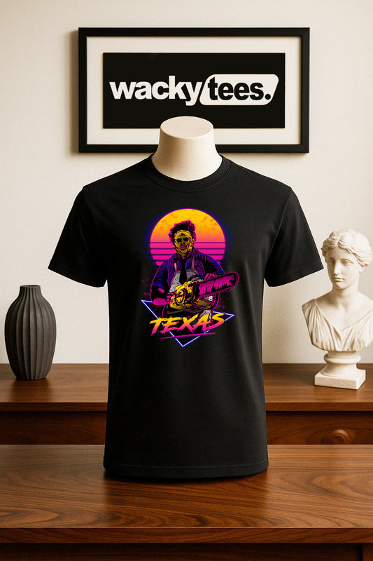 Texas Chainsaw Massacre Leatherface 80s Style Graphic Tee