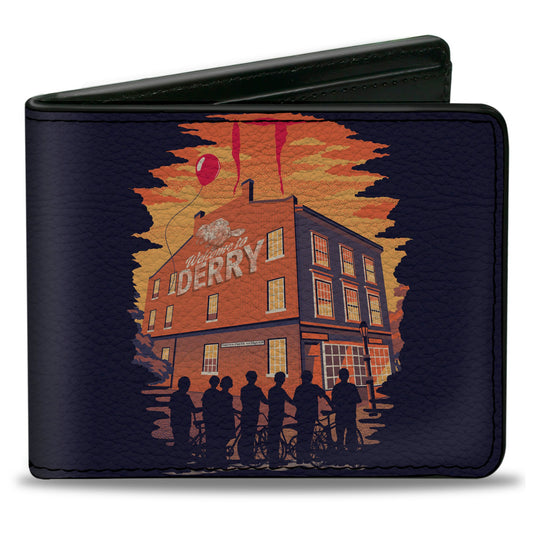 Bi-Fold Wallet - It Welcome to Derry Vintage Movie Poster Black Reds Yellows