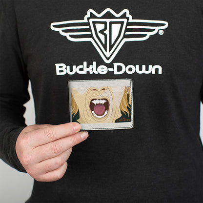 Bi-Fold Wallet - The Lost Boys David Fangs Character Close-Up and Title Logo White/Red