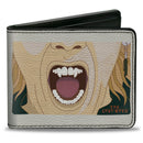 Bi-Fold Wallet - The Lost Boys David Fangs Character Close-Up and Title Logo White/Red