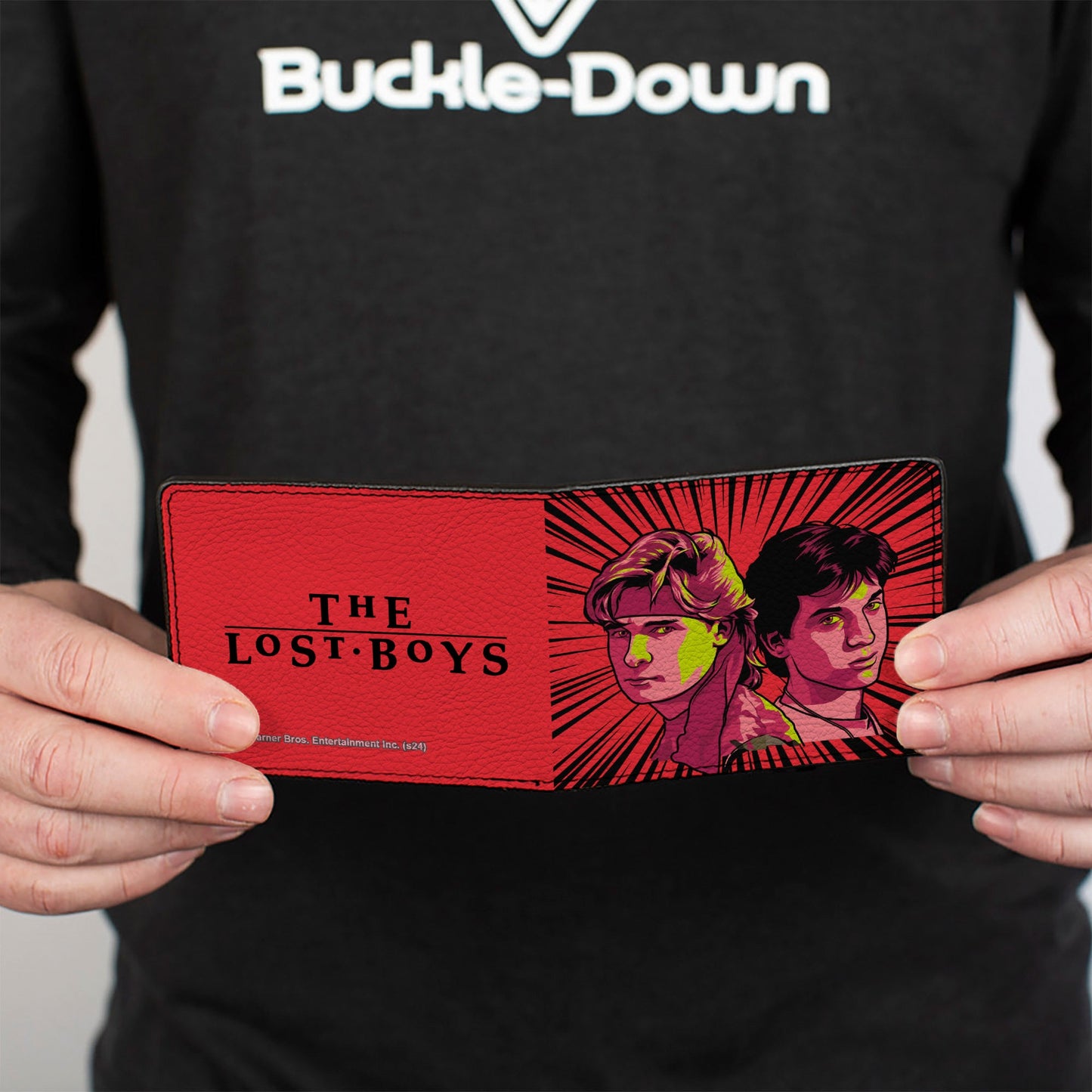 Bi-Fold Wallet - The Lost Boys Frog Brothers Rays Pose Black/Reds