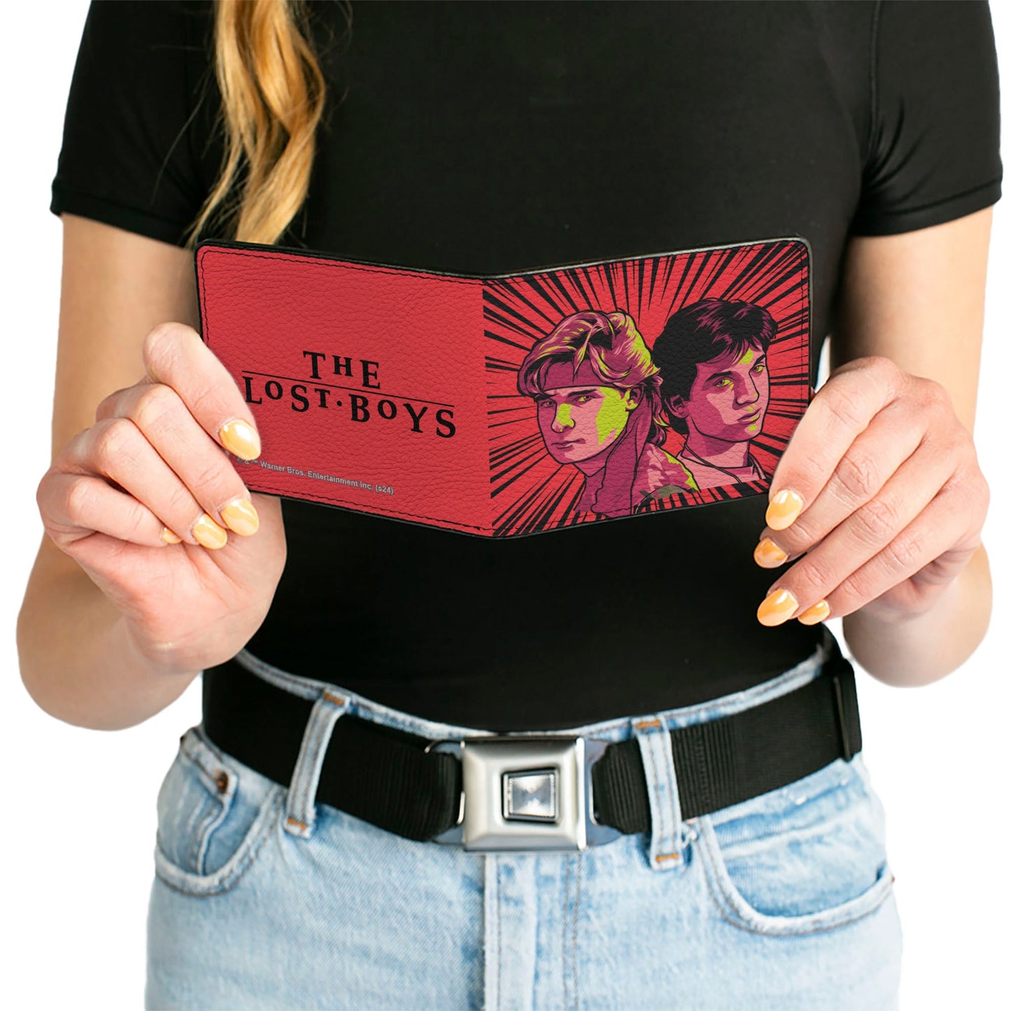 Bi-Fold Wallet - The Lost Boys Frog Brothers Rays Pose Black/Reds