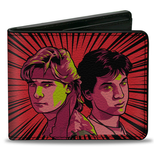 Bi-Fold Wallet - The Lost Boys Frog Brothers Rays Pose Black/Reds