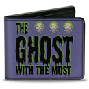 Bi-Fold Wallet - Beetlejuice Chibi THE GHOST WITH THE MOST Pose Purple/Green/Black
