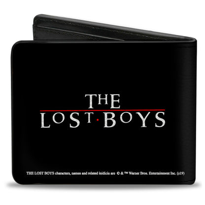 Bi-Fold Wallet - The Lost Boys Cast Pose Quote Red White + Logo Black White Red