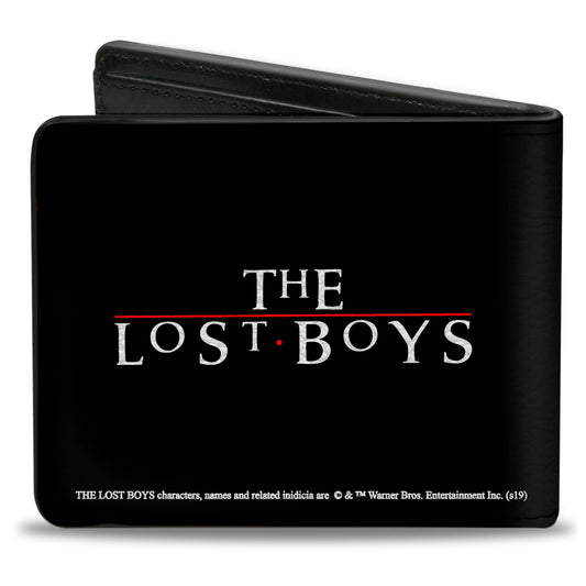 Bi-Fold Wallet - The Lost Boys Cast Pose Quote Red White + Logo Black White Red