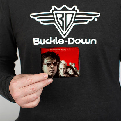 Bi-Fold Wallet - The Lost Boys Cast Pose Quote Red White + Logo Black White Red