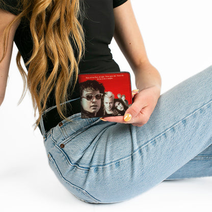 Bi-Fold Wallet - The Lost Boys Cast Pose Quote Red White + Logo Black White Red