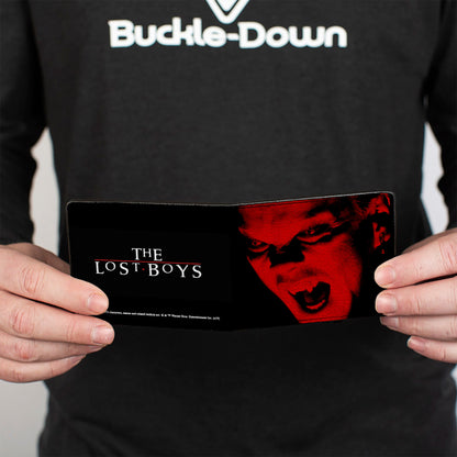 Bi-Fold Wallet - The Lost Boys David Face CLOSE-UP + Logo Black Reds White