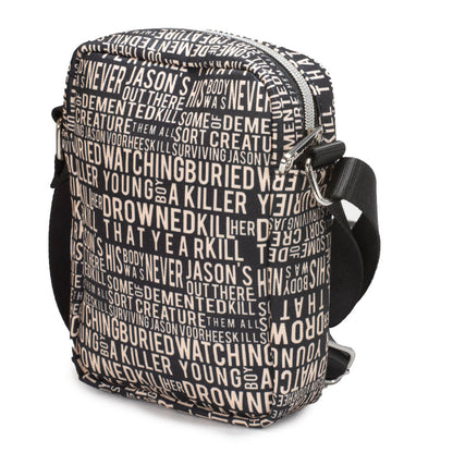 Women's Crossbody Wallet - Friday the 13th Jason Mask with Quotes Collage