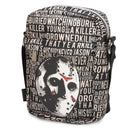 Women's Crossbody Wallet - Friday the 13th Jason Mask with Quotes Collage
