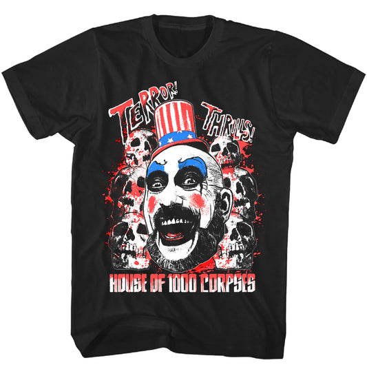 House of 1000 Corpses Captain Spaulding T-Shirt Black Xx-Large | Officially Licensed Merchandise