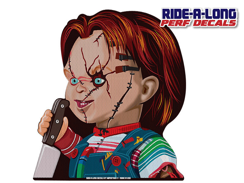 Chucky Doll Killer *RIDE A LONG* Perforated Decal