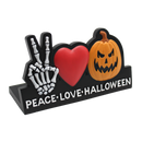 Peace Love Halloween Plaque
