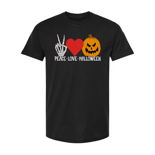 Peace Love Halloween Unisex Tee