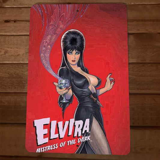 Elvira Mistress of the Dark Metal Wall Sign (8x12)