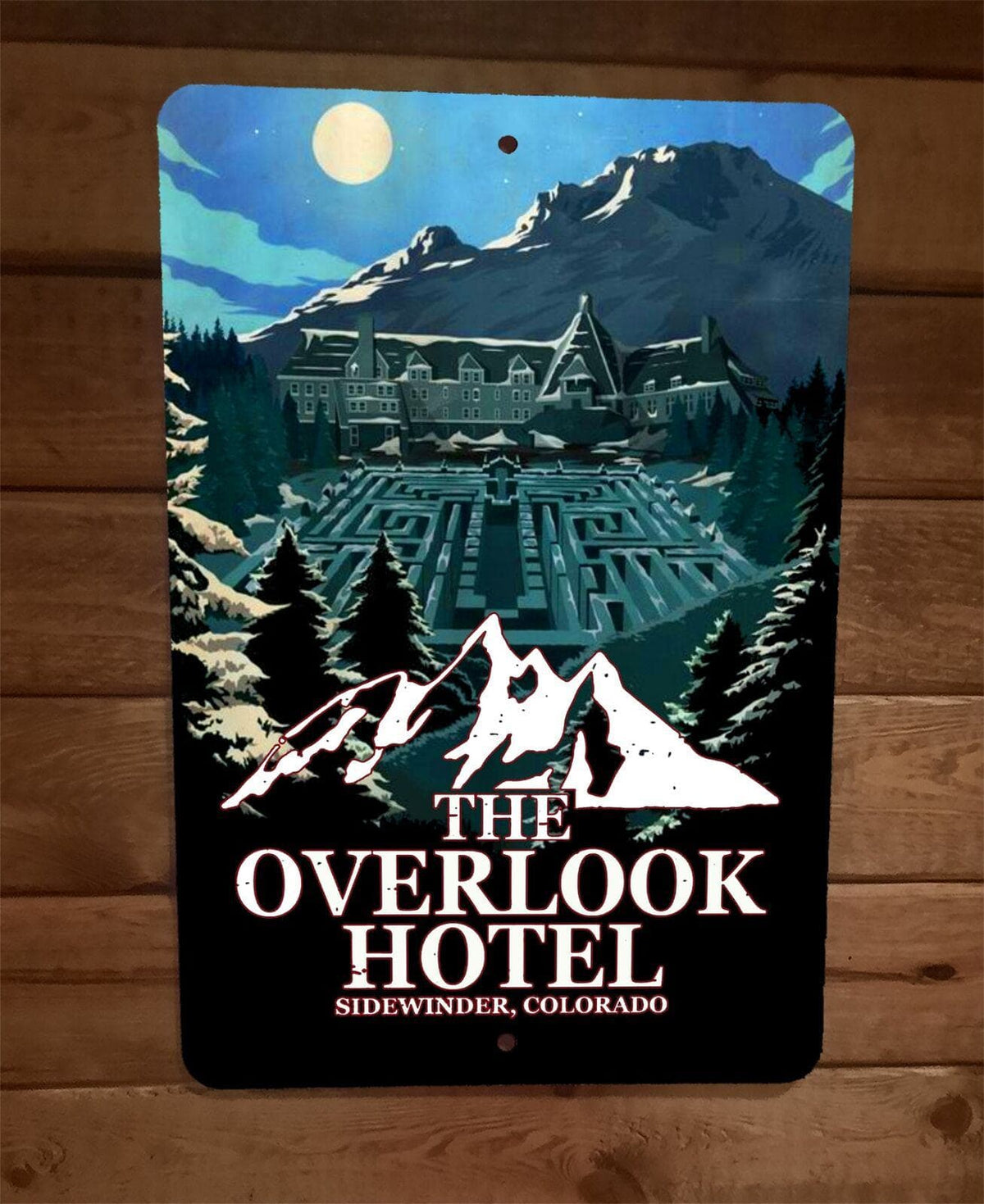 The Shining Overlook Hotel Metal Wall Sign (8x12)
