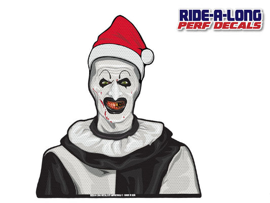 Terrifying Santa *RIDE A LONG* Perforated Decal