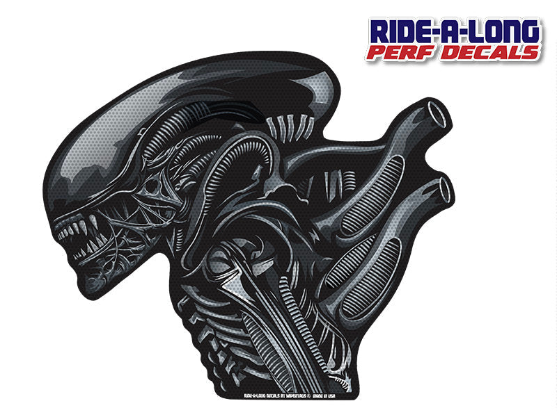 Alien Xenomorph *RIDE A LONG* Perforated Decal