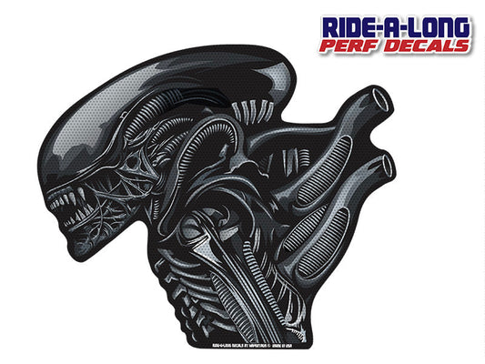 Alien Xenomorph *RIDE A LONG* Perforated Decal