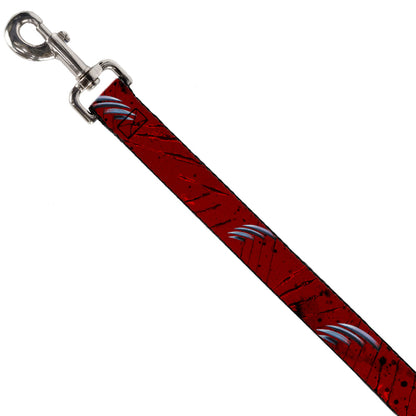 Dog Leash - A NIGHTMARE ON ELM STREET/Freddy's Hand Scratching Reds/Black/Gray